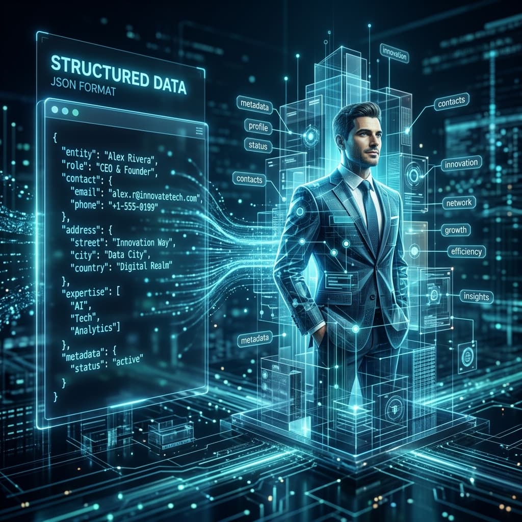 Code on a screen representing structured data